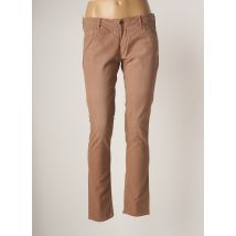 REIKO - Pantalon slim marron en coton - Femme - Taille W27 - Modz