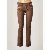 FIVE PM - Pantalon droit marron en coton pour femme - Taille W26 - Modz