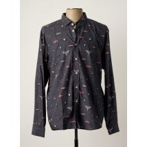 MAISON OSCAR - Chemise manches longues bleu en coton - Homme - Taille XXL - Modz