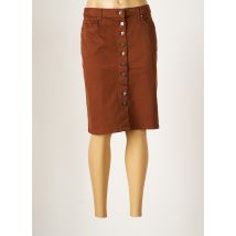 LE PETIT BAIGNEUR - Jupe mi-longue marron en coton - Femme - Taille 44 - Modz