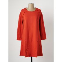 MALOKA - Robe mi-longue orange en viscose pour femme - Taille 42 - Modz