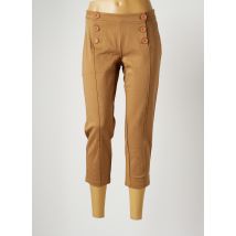 MALOKA - Pantacourt marron en viscose - Femme - Taille 40 - Modz