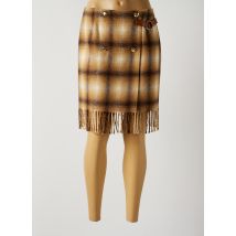 CAROLINE BISS - Jupe mi-longue marron en acrylique - Femme - Taille 38 - Modz