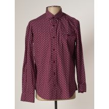 CAMBERABERO - Chemise manches longues rouge en coton - Homme - Taille M - Modz