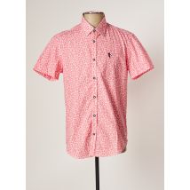 CAMBERABERO - Chemise manches courtes rose en coton - Homme - Taille M - Modz
