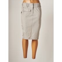 JAC JAC - Jupe mi-longue gris en coton - Femme - Taille 40 - Modz