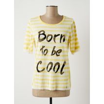 TOP SECRET - T-shirt jaune en viscose - Femme - Taille 36 - Modz