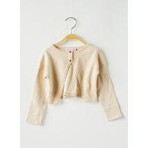 LILI GAUFRETTE - Gilet manches longues jaune en coton - Fille - Taille TU - Modz