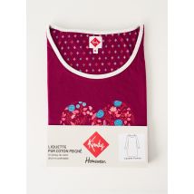 KINDY - Chemise de nuit rouge en coton - Femme - Taille 38 - Modz
