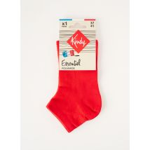 KINDY - Chaussettes rouge en polyamide - Femme - Taille 39 - Modz