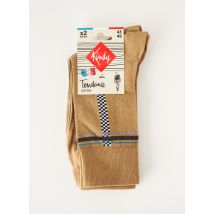KINDY - Chaussettes beige en coton - Homme - Taille 44 - Modz