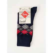 KINDY - Chaussettes bleu en coton - Homme - Taille 45 - Modz