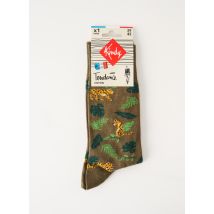 KINDY - Chaussettes vert en coton - Homme - Taille 40 - Modz