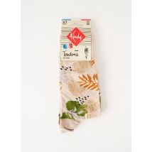 KINDY - Chaussettes beige en coton - Homme - Taille 46 - Modz