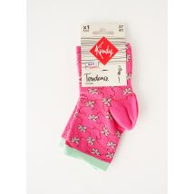 KINDY - Chaussettes rose en coton - Femme - Taille 37 - Modz