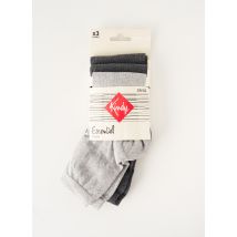 KINDY - Chaussettes gris en coton - Homme - Taille 39 - Modz