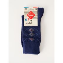 KINDY - Chaussettes bleu en coton - Homme - Taille 39 - Modz