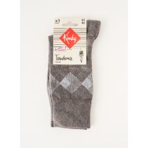 KINDY - Chaussettes gris en coton - Homme - Taille 40 - Modz