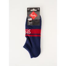 KINDY - Chaussettes bleu en coton - Homme - Taille 46 - Modz