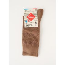 KINDY - Chaussettes marron en coton - Homme - Taille 39 - Modz