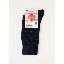 KINDY - Chaussettes bleu en coton - Homme - Taille 40 - Modz