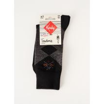 KINDY - Chaussettes noir en coton - Homme - Taille 39 - Modz