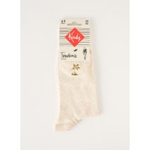 KINDY - Chaussettes beige en coton - Homme - Taille 39 - Modz