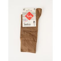 KINDY - Chaussettes marron en coton - Homme - Taille 40 - Modz