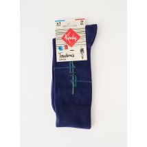 KINDY - Chaussettes bleu en coton - Homme - Taille 39 - Modz