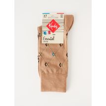 KINDY - Chaussettes marron en coton - Homme - Taille 46 - Modz