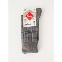 KINDY - Chaussettes gris en coton - Homme - Taille 39 - Modz
