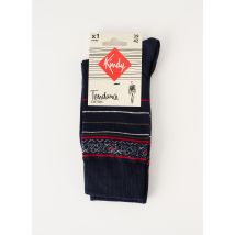 KINDY - Chaussettes bleu en coton - Homme - Taille 41 - Modz