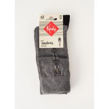 KINDY - Chaussettes gris en coton pour homme - Taille 45 - Modz