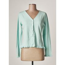 MONTAGUT - Gilet manches longues bleu en viscose - Femme - Taille 40 - Modz