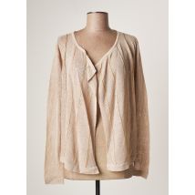 MONTAGUT - Gilet manches longues beige en lin - Femme - Taille 38 - Modz