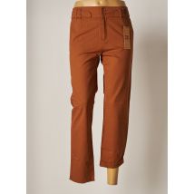 2 TWO - Pantalon chino marron en coton - Femme - Taille 38 - Modz