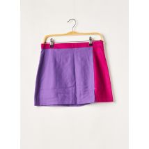 TIM BARGEOT - Jupe courte violet en laine - Femme - Taille 40 - Modz
