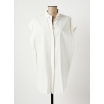 SEE U SOON - Tunique manches courtes blanc en lin pour femme - Taille 38 - Modz