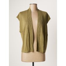 POLES - Gilet manches courtes vert en viscose - Femme - Taille 38 - Modz