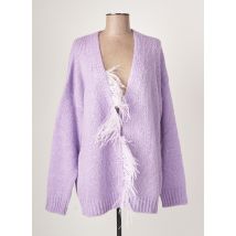 RELISH - Gilet manches longues violet en acrylique pour femme - Taille 40 - Modz