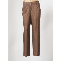BIANCA - Pantalon chino marron en cuppro - Femme - Taille 38 - Modz