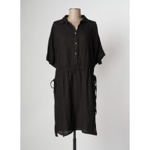 MARKUP - Robe mi-longue noir en lin - Femme - Taille 44 - Modz