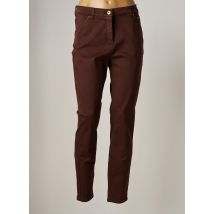 TONI - Pantalon slim marron en coton - Femme - Taille 46 - Modz