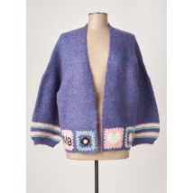 ME369 - Gilet manches longues violet en laine - Femme - Taille 38 - Modz