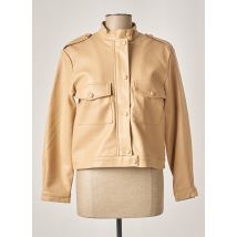 DAPHNEA - Veste simili cuir beige en polyurethane - Femme - Taille 36 - Modz