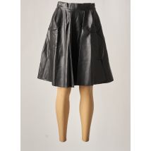DAPHNEA - Jupe mi-longue noir en polyurethane - Femme - Taille 36 - Modz