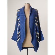 ELEONORA AMADEI - Gilet manches longues bleu en acrylique pour femme - Taille 38 - Modz