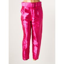 LUCY WANG - Pantalon 7/8 rose en polyester - Femme - Taille 40 - Modz
