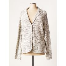 ELENA MIRO - Blazer gris en coton pour femme - Taille 46 - Modz