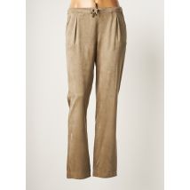 PURE BY LUCIA - Pantalon droit beige en polyester - Femme - Taille 42 - Modz
